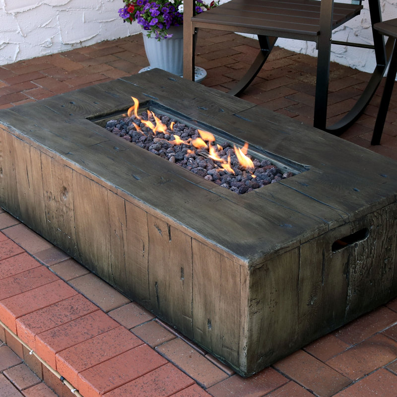 Freeport Park® Amalia 13'' H x 48'' W Concrete Propane Outdoor Fire Pit